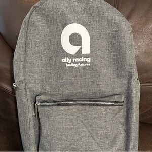 Gray Padded Backpack - Ally Racing - laptop/tablet compartment, inner pockets